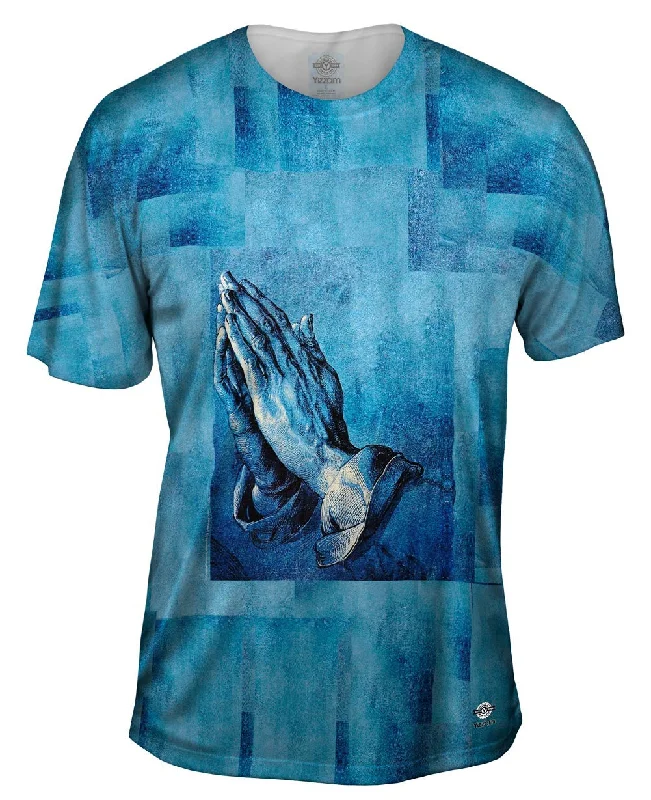 Men's thermal t - shirts with a high - neck design for cold weatherAlbrecht Durer - "Praying Hands of an Apostle" (1508) Men's thermal t - shirts with a high - neck design for cold weatherAlbrecht Durer - "Praying Hands of an Apostle" (1508)