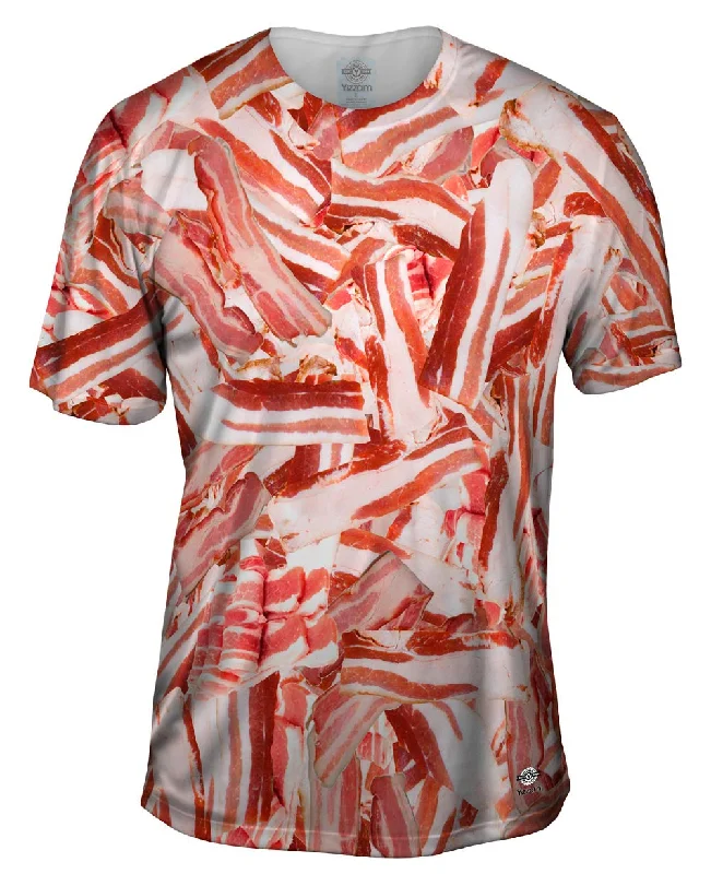 Men's printed Hawaiian t - shirts for tropical vacationsAll You Can Eat Bacon