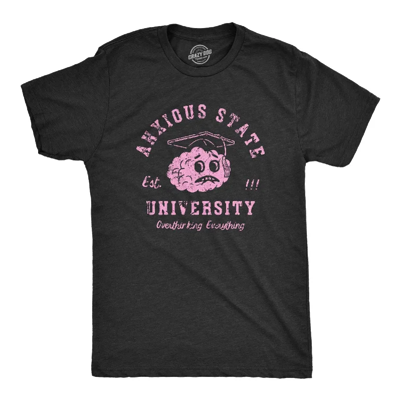 Men's ribbed t - shirts with a textured finish for added styleAnxious State University Men's T Shirt