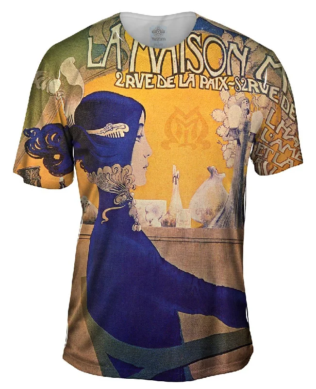 Men's short - sleeve linen t - shirts for summer beach outingsMysterieux et Beau (Mysterious and Beautiful)