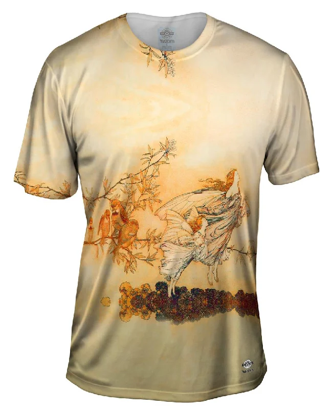 Men's thermal t - shirts with a high - neck design for cold weatherArthur Rackham - "Fairies In The Spring" (1906)