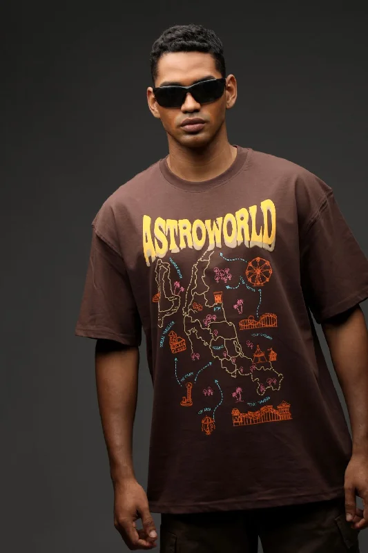 Men's antimicrobial t - shirts for odor - free freshness during travelAstroworld Oversized T-shirt Men's antimicrobial t - shirts for odor - free freshness during travelAstroworld Oversized T-shirt