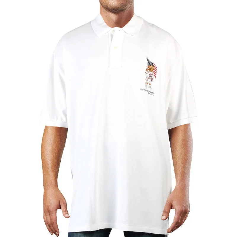 Men's thermal t - shirts with a high - neck design for cold weatherBig & Tall Mens Cotton Logo Polo Shirt Men's thermal t - shirts with a high - neck design for cold weatherBig & Tall Mens Cotton Logo Polo Shirt