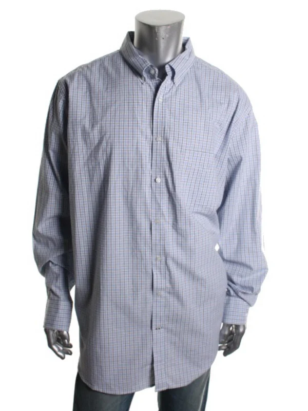 Men's thermal t - shirts with a high - neck design for cold weatherBig & Tall Mens Cotton Long Sleeve Button-Down Shirt Men's thermal t - shirts with a high - neck design for cold weatherBig & Tall Mens Cotton Long Sleeve Button-Down Shirt