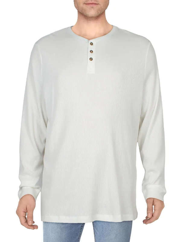 Men's UV - protection t - shirts for outdoor activities in the sunBig & Tall Mens Waffle Knit 1/4 Placket Thermal Shirt Men's UV - protection t - shirts for outdoor activities in the sunBig & Tall Mens Waffle Knit 1/4 Placket Thermal Shirt