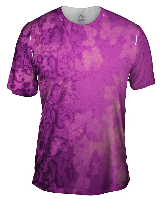 Men's slim - fit graphic t - shirts with vintage rock band printsBindi Indian Pattern Purple
