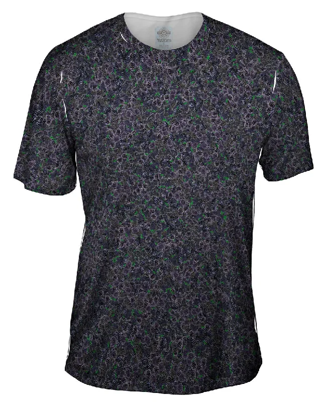 Men's button - front t - shirts with a unique artistic printBlackberry Summer