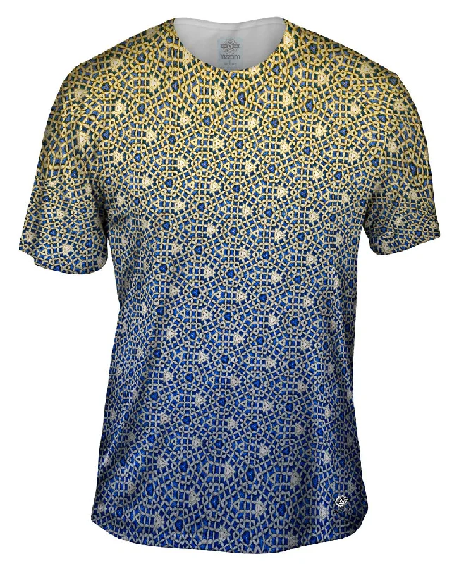 Men's moisture - wicking athletic t - shirts for intense workoutsBlue Gold Jewels