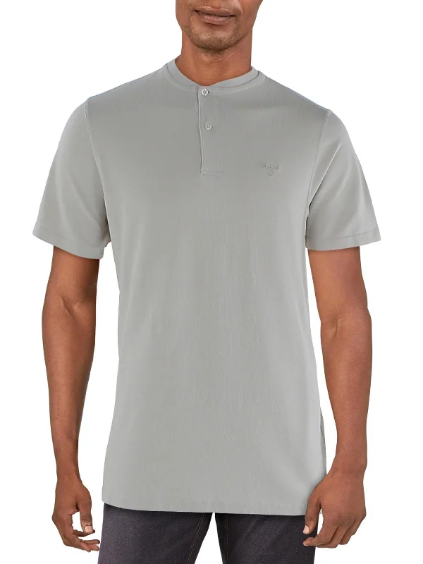 Men's eco - friendly recycled t - shirts for sustainable fashion choicesBrowney Mens Textured Cotton Henley Shirt