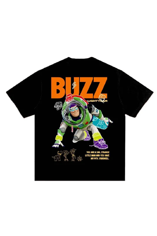 Men's short - sleeve linen t - shirts for summer beach outingsBuzz Lightyear Oversized T-shirt Men's short - sleeve linen t - shirts for summer beach outingsBuzz Lightyear Oversized T-shirt