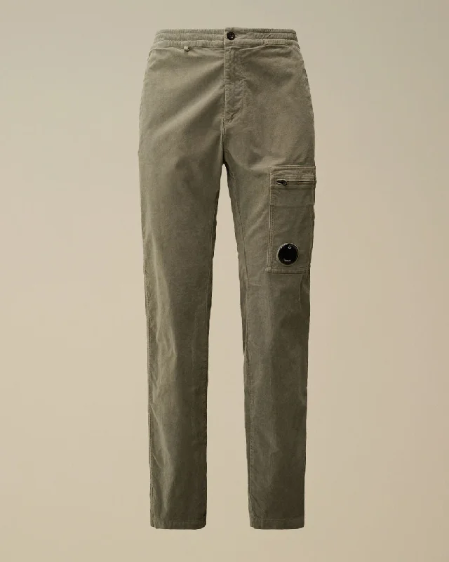Men's zip - pocket casual canvas pants for added functionalityC.P. COMPANY Cargo Cord walnut