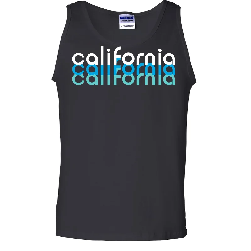 Men's v - neck muscle t - shirts for a body - building aestheticCalifornia Cool Stacked Asst Colors Tank Top