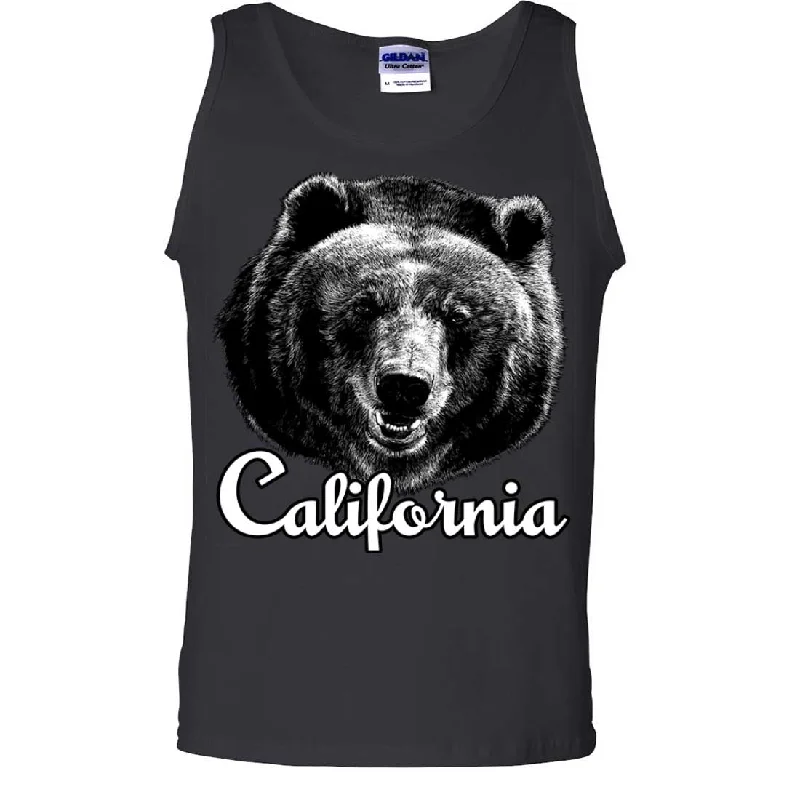 Men's short - sleeve linen t - shirts for summer beach outingsCalifornia Grizzly Bear Asst Colors Tank Top Men's short - sleeve linen t - shirts for summer beach outingsCalifornia Grizzly Bear Asst Colors Tank Top