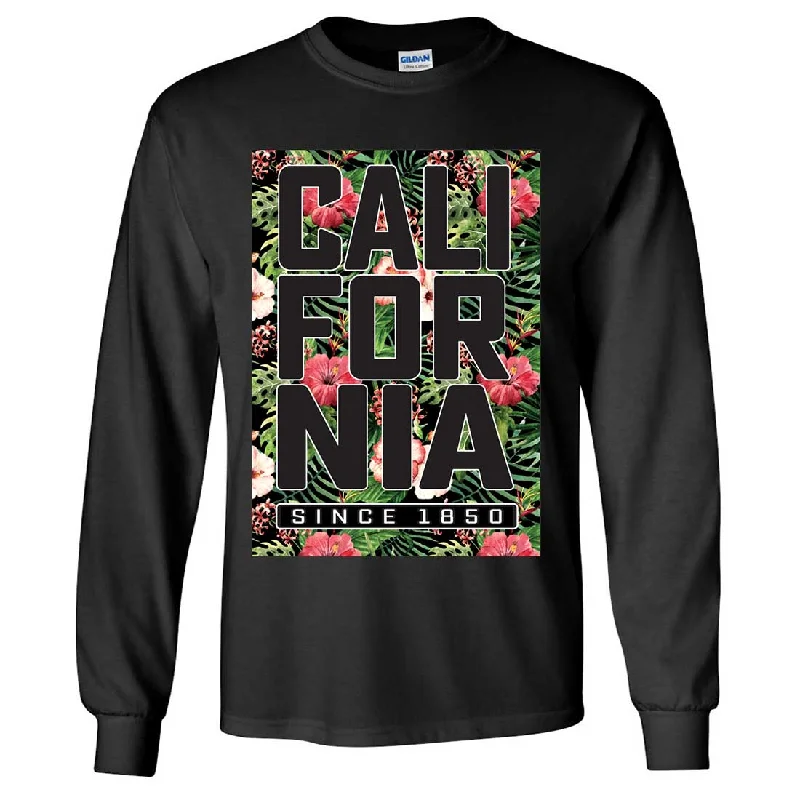 Men's v - neck muscle t - shirts for a body - building aestheticCalifornia Republic 1850 Floral Long Sleeve Shirt Men's v - neck muscle t - shirts for a body - building aestheticCalifornia Republic 1850 Floral Long Sleeve Shirt