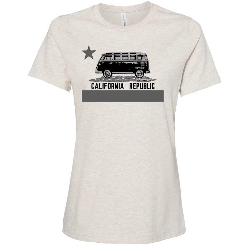 Men's button - front t - shirts with a unique artistic printCalifornia Republic Fashion Van Women's Relaxed Jersey Tee