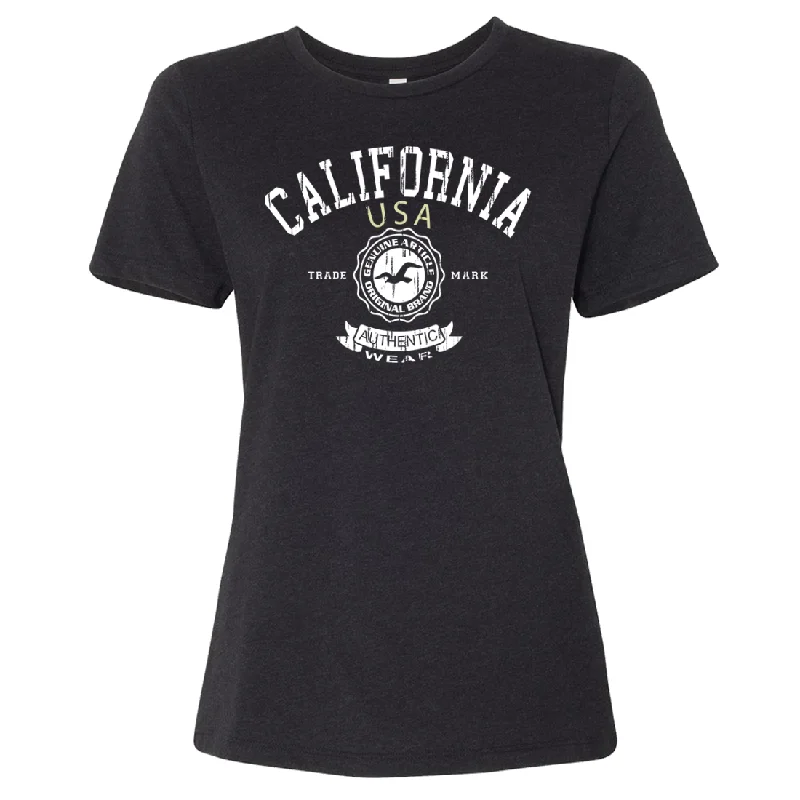 Men's slim - fit graphic t - shirts with vintage rock band printsCalifornia Vintage Genuine Article Women's Relaxed Jersey Tee Men's slim - fit graphic t - shirts with vintage rock band printsCalifornia Vintage Genuine Article Women's Relaxed Jersey Tee