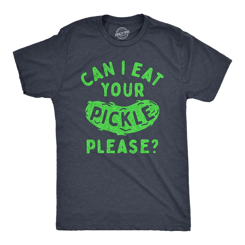 Men's mock - neck t - shirts with a modern and sleek styleCan I Eat Your Pickle Please Men's T Shirt Men's mock - neck t - shirts with a modern and sleek styleCan I Eat Your Pickle Please Men's T Shirt