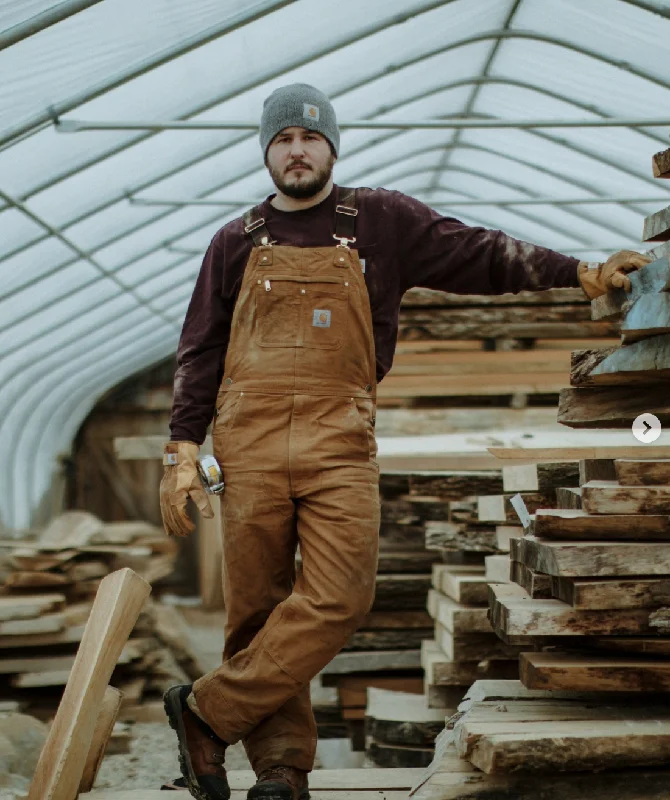 Overalls with a flapped pocket for added security​Carhartt Relaxed Fit Duck Bib Overall