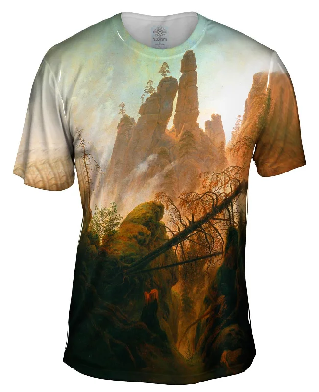 Men's v - neck muscle t - shirts for a body - building aestheticCaspar David Friedrich - "Rocky Ravine" (1822) Men's v - neck muscle t - shirts for a body - building aestheticCaspar David Friedrich - "Rocky Ravine" (1822)