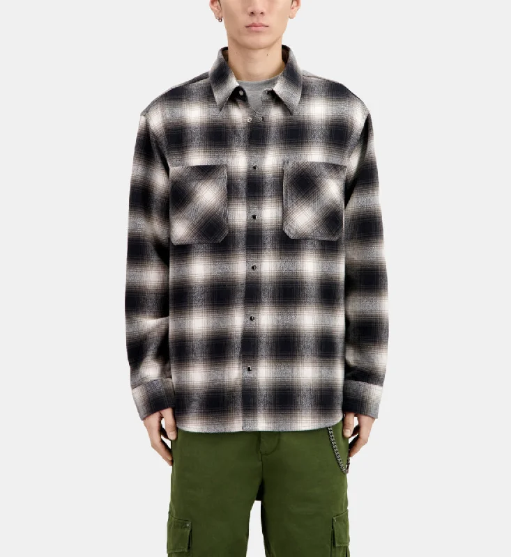 Men's eco - friendly recycled t - shirts for sustainable fashion choicesCheckered Overshirt
