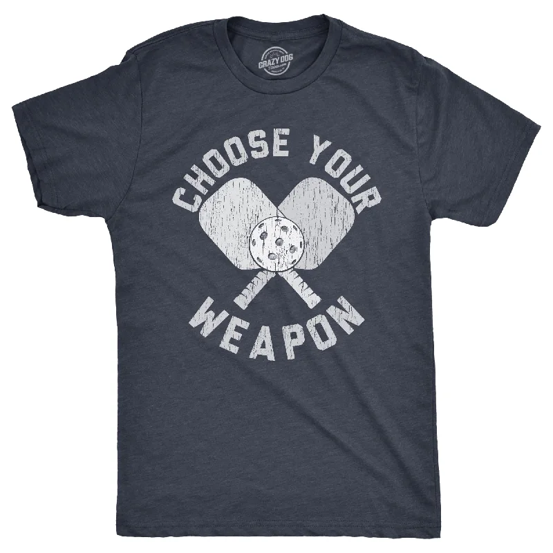 Men's eco - friendly recycled t - shirts for sustainable fashion choicesChoose Your Weapon Men's T Shirt