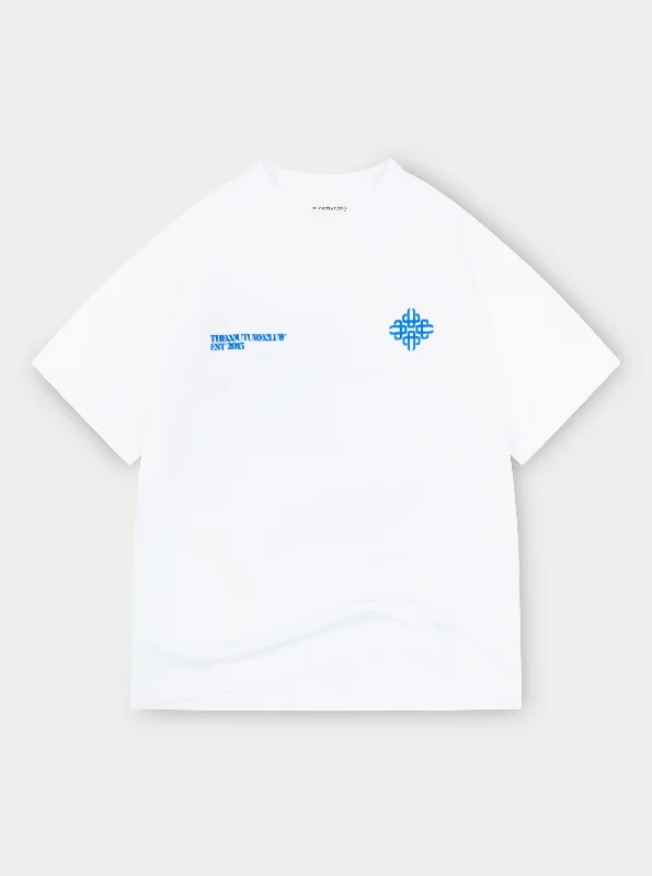 Men's tie - dye t - shirts with a bohemian styleBLURRED GRAPHIC EMBLEM T-SHIRT - COBALT Men's tie - dye t - shirts with a bohemian styleBLURRED GRAPHIC EMBLEM T-SHIRT - COBALT