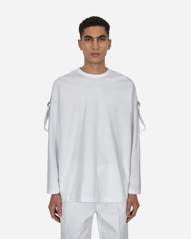 Men's eco - friendly recycled t - shirts for sustainable fashion choicesBuckle Longsleeve T-Shirt White