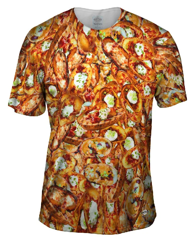 Men's v - neck muscle t - shirts for a body - building aestheticCrunchy Potato Skins