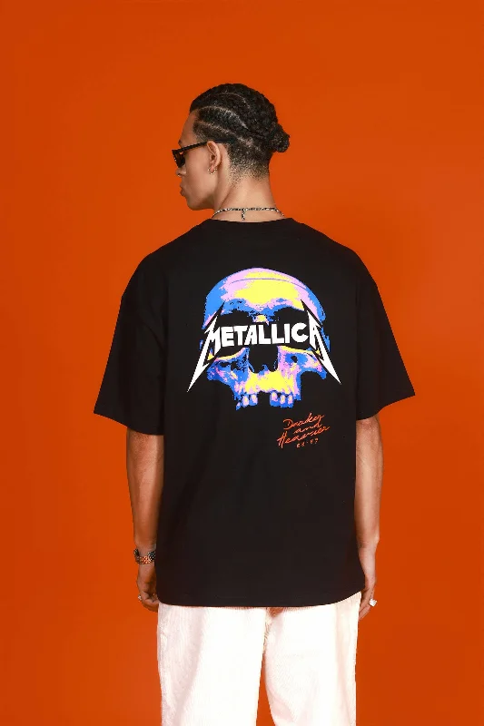 Men's UV - protection t - shirts for outdoor activities in the sunDarker And Heavier Metallica Oversized T-shirt