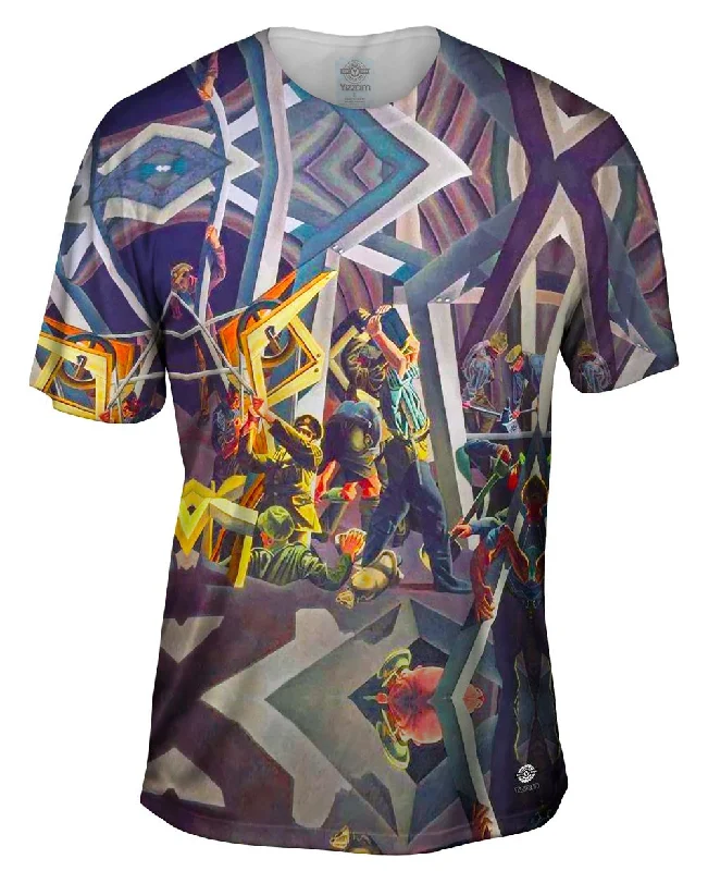 Men's eco - friendly recycled t - shirts for sustainable fashion choicesDavid Bomberg - "Sappers At Work" (1919)