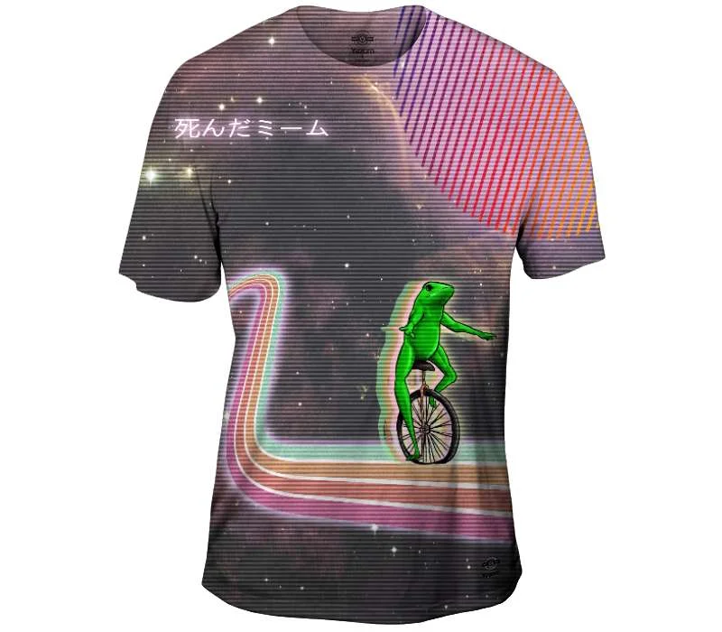 Men's distressed denim - look t - shirts with a rugged appealDead Meme In The Stars