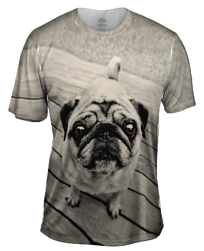 Men's smart - casual checkered t - shirts for semi - formal occasionsDeck Pug