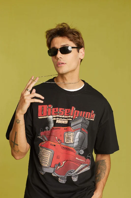 Men's lightweight performance t - shirts for running marathonsDiesel Punk Oversized T-shirt