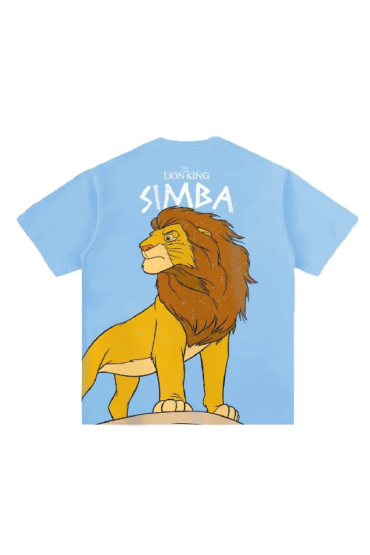 Men's short - sleeve linen t - shirts for summer beach outingsDisney's Simba Oversized T-shirt