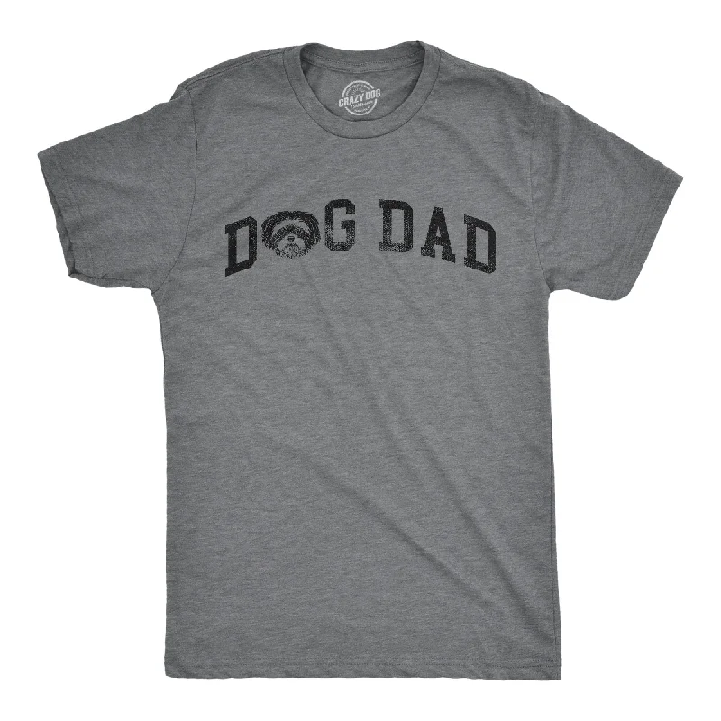 Men's mock - neck t - shirts with a modern and sleek styleDog Dad Shih Tzu Men's T Shirt