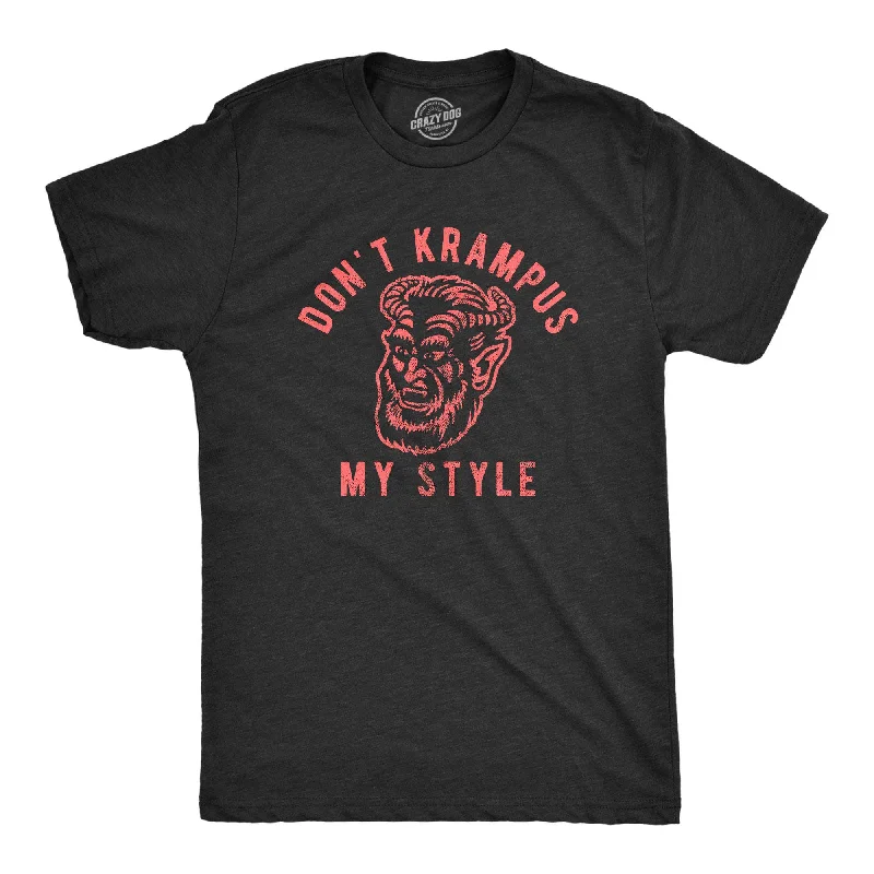 Men's long - sleeve henley t - shirts with button - down placketsDon't Krampus My Style Men's T Shirt