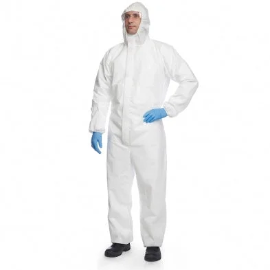 Overalls with a hood for added protection​DuPont™ ProShield Hooded Coverall