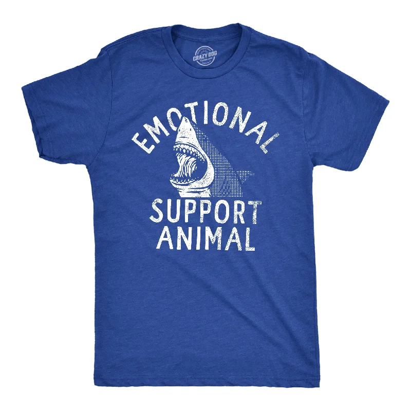 Men's lightweight performance t - shirts for running marathonsEmotional Support Animal Shark Men's T Shirt Men's lightweight performance t - shirts for running marathonsEmotional Support Animal Shark Men's T Shirt