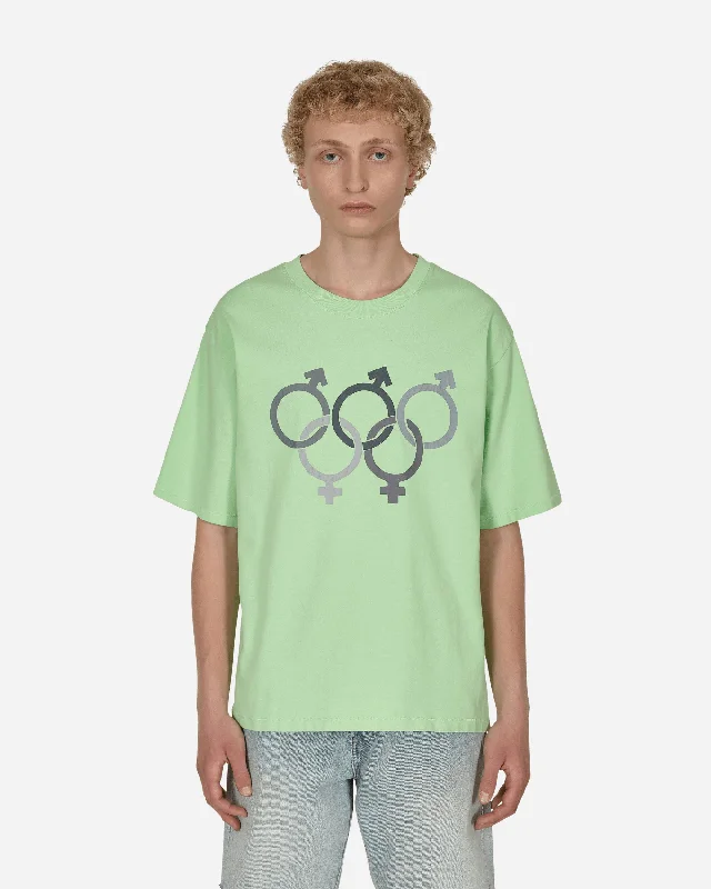 Men's slim - fit graphic t - shirts with vintage rock band printsOlympics Sex T-Shirt Green Men's slim - fit graphic t - shirts with vintage rock band printsOlympics Sex T-Shirt Green