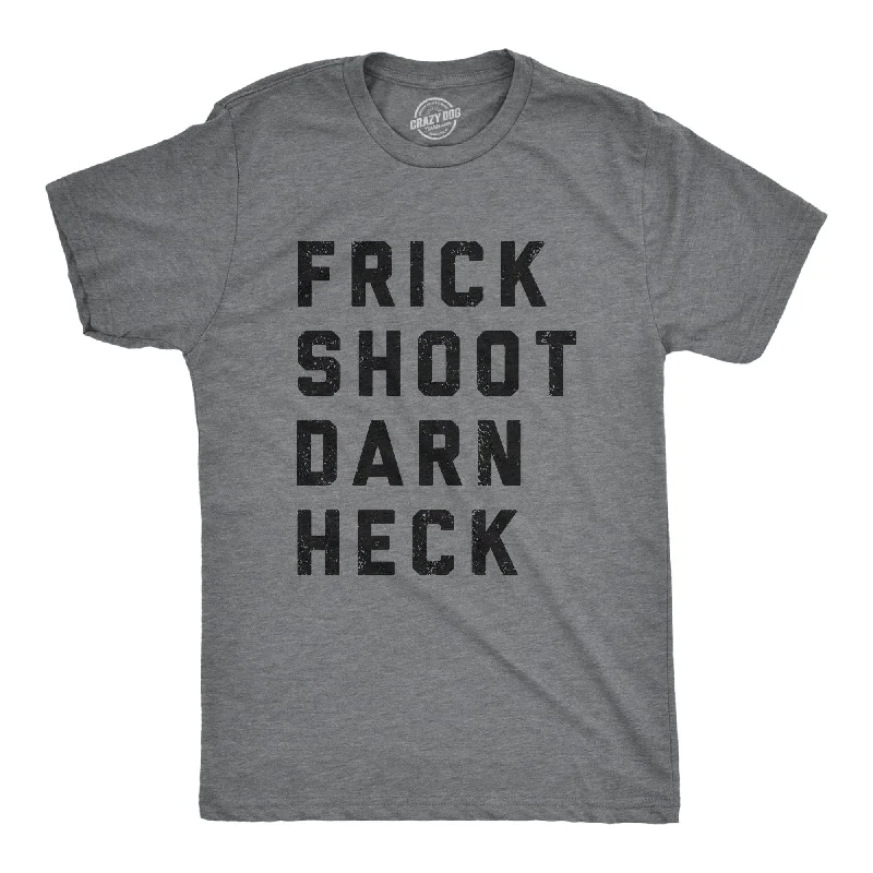 Men's ribbed t - shirts with a textured finish for added styleFrick Shoot Darn Heck Men's T Shirt Men's ribbed t - shirts with a textured finish for added styleFrick Shoot Darn Heck Men's T Shirt