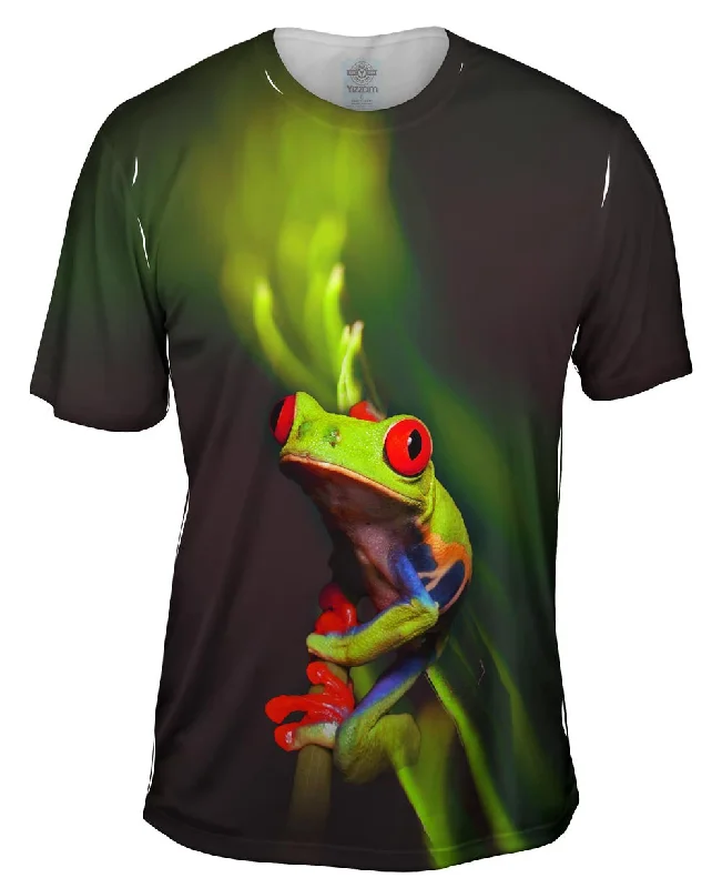Men's lightweight performance t - shirts for running marathonsFrog 001
