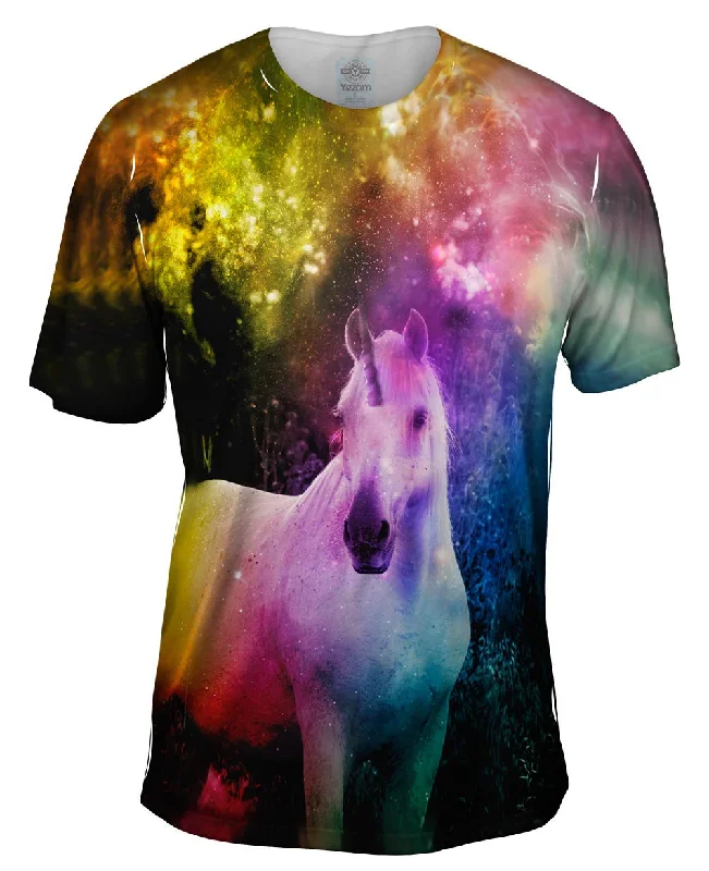 Men's lightweight performance t - shirts for running marathonsGalaxy Unicorn