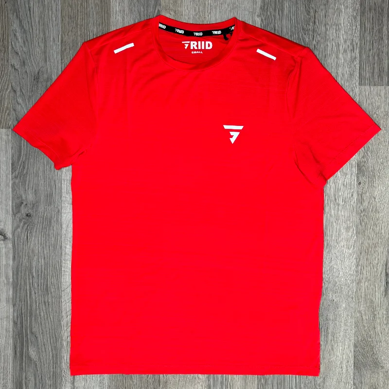 Men's lightweight performance t - shirts for running marathonsGRIID Flow Tee Dark Red