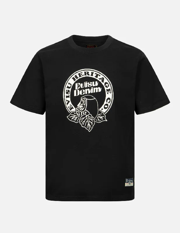 Men's v - neck muscle t - shirts for a body - building aestheticHanafuda Daruma Print Regular Fit T-shirt Men's v - neck muscle t - shirts for a body - building aestheticHanafuda Daruma Print Regular Fit T-shirt