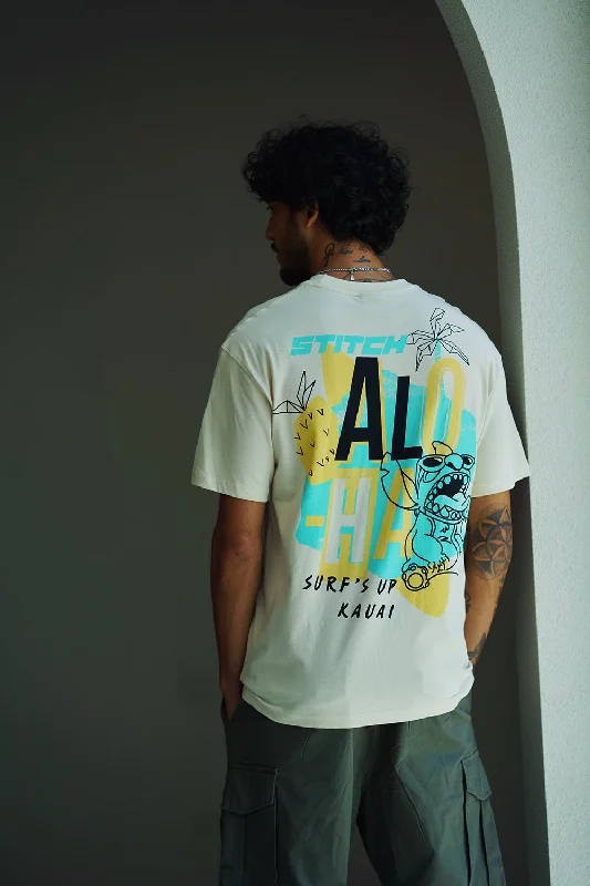 Men's tie - dye t - shirts with a bohemian styleHawaiian Stitch Oversized T-shirt