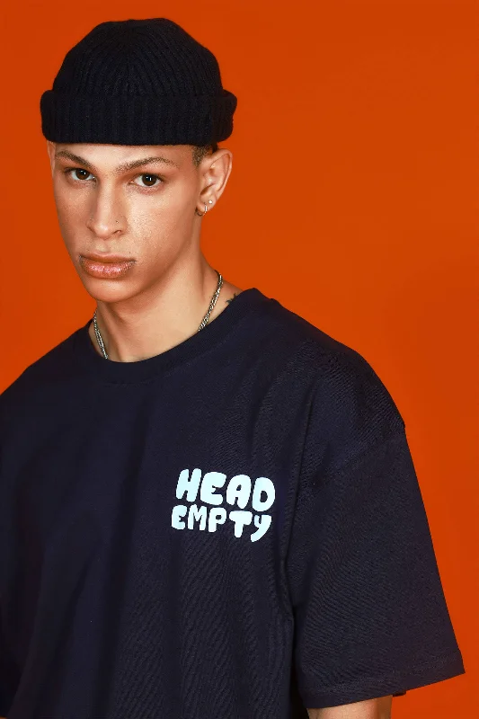 Men's button - front t - shirts with a unique artistic printHead Empty Oversized T-shirt