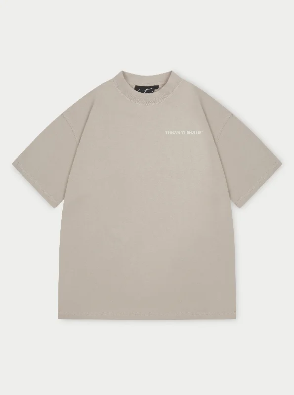 Men's ribbed t - shirts with a textured finish for added styleHEAVYWEIGHT COPYRIGHT T-SHIRT - STONE