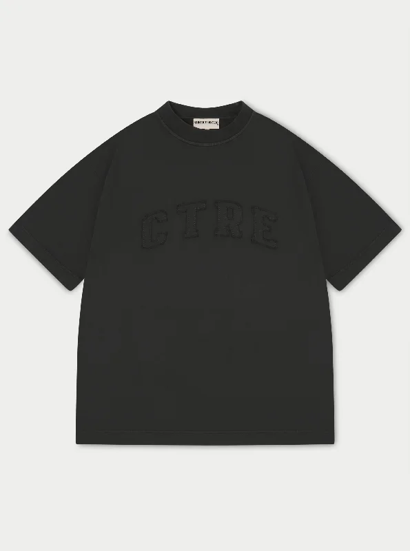 Men's thermal t - shirts with a high - neck design for cold weatherHEAVYWEIGHT CTRE APPLIQUE T-SHIRT - CHARCOAL