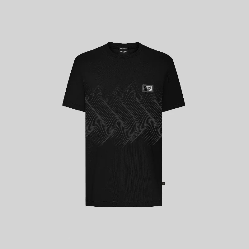 Men's v - neck muscle t - shirts for a body - building aestheticHELUM BLACK T-SHIRT