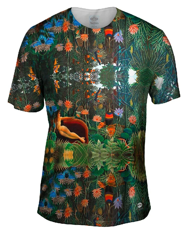 Men's ribbed t - shirts with a textured finish for added styleHenri Rousseau - "The Dream" (1910)